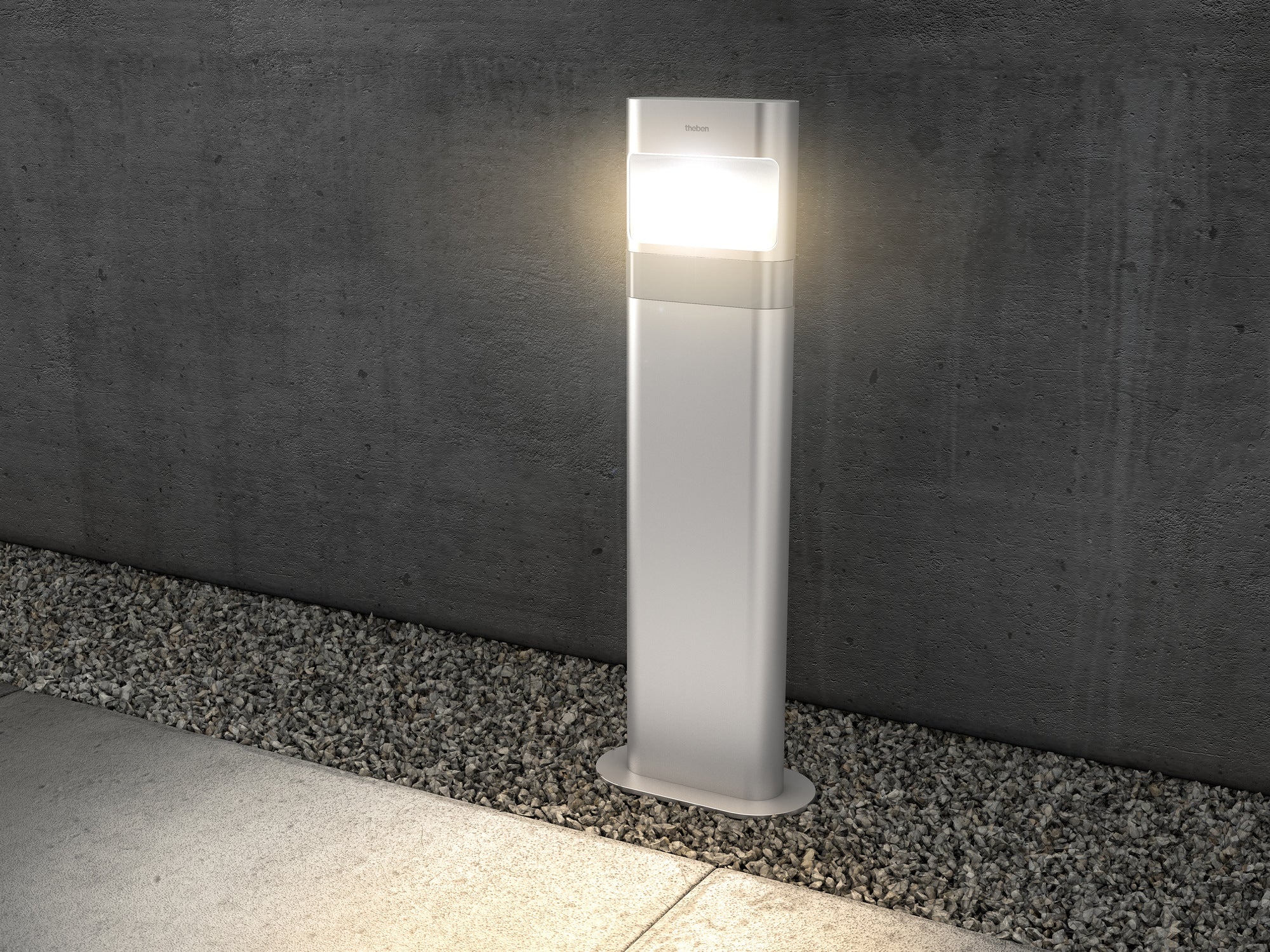 THEBEN LED-Poller-Leuchte (lang) mit Bewegungsmelder für Bodenmontage, 8,5 Watt, aluminium THEBEN LED-Poller-Leuchte (lang) mit Bewegungsmelder für Bodenmontage, 8,5 Watt, aluminium
